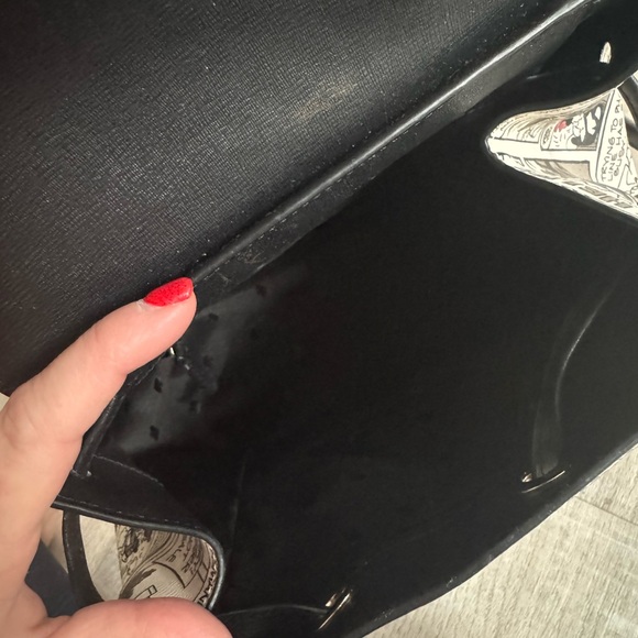 Unisex Kate Spade Black and Tan Comic Print Disney Minnie Mickey Mini Backpack - Picture 5 of 5